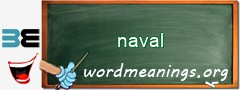 WordMeaning blackboard for naval